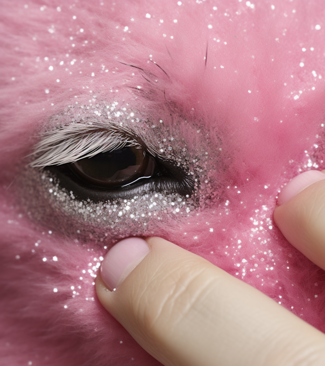 Sparkling Whimsy: A Touch of Comfort in Pink Fur