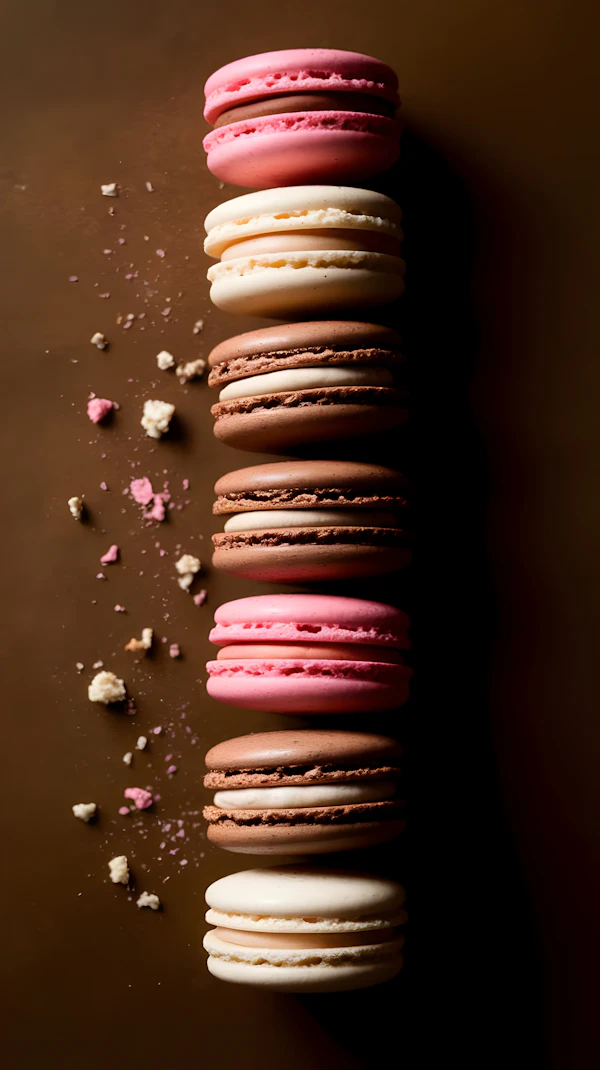 Colorful Macarons Display