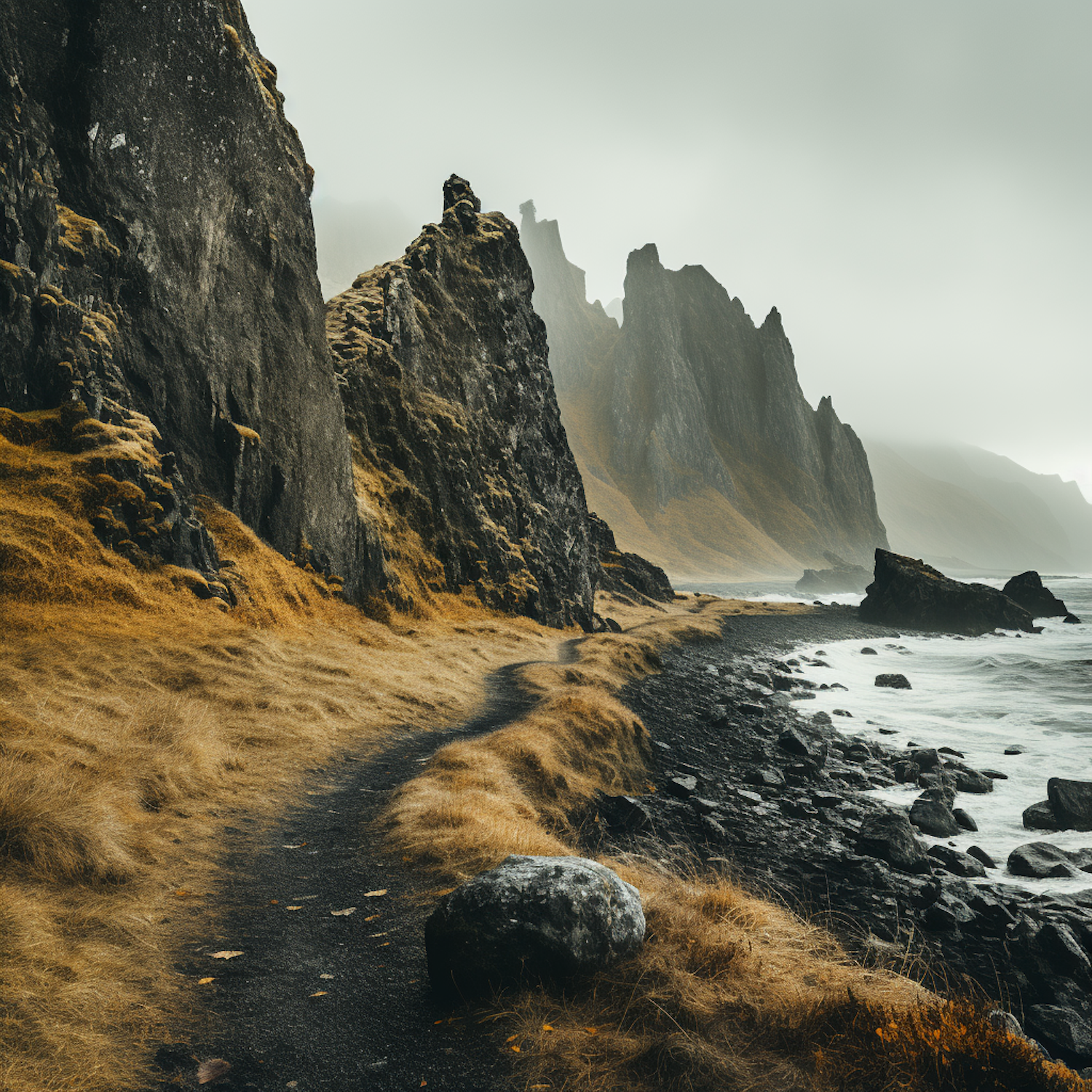 Moody Coastal Cliffs Pathway