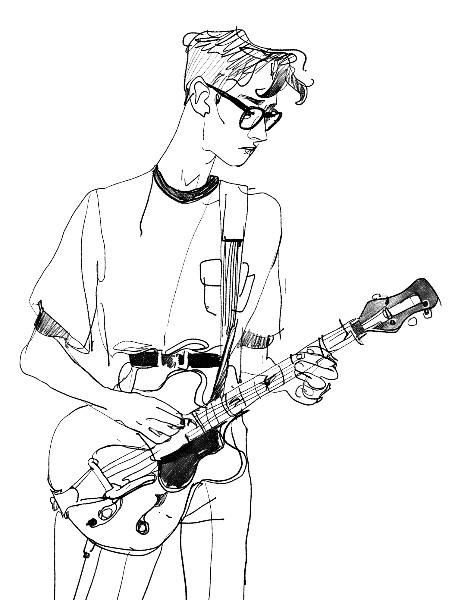 Casual Guitarist Sketch