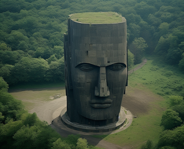 Enigmatic Colossus Amidst Nature