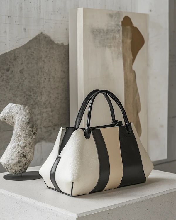 Striped Handbag Display