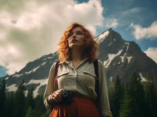 Contemplative Explorer with Camera