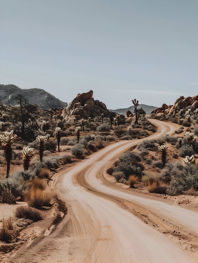 Desert Landscape with Joshua Trees