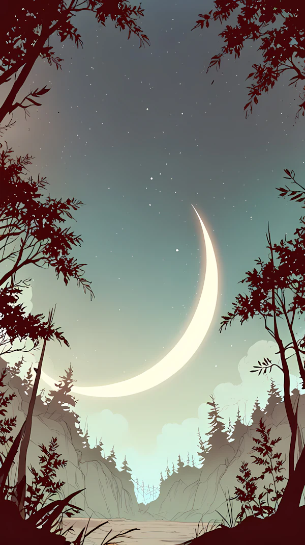 Crescent Moon Twilight