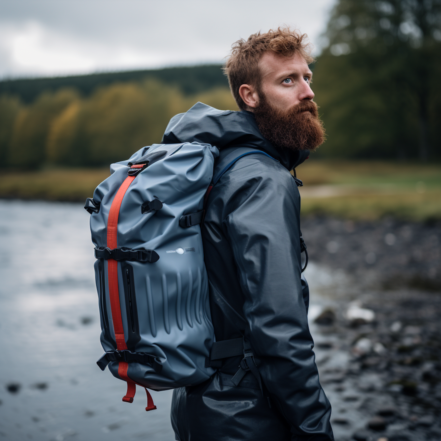 Contemplative Explorer by the Waterfront