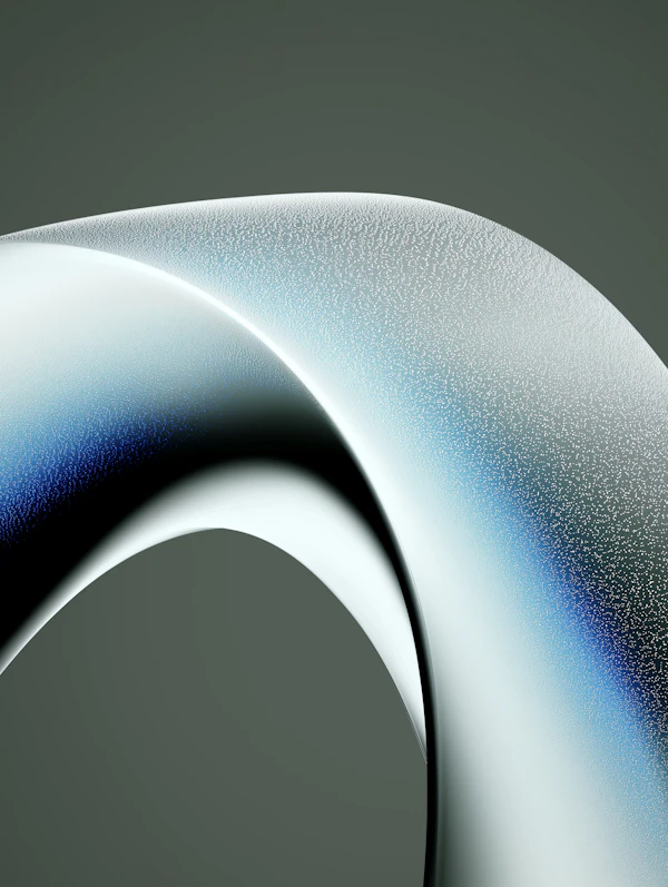 Abstract Blue Curves