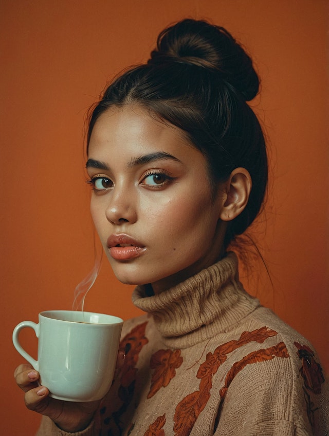 Cozy Woman with Mug