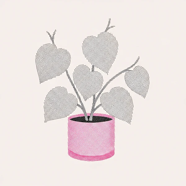 Halftone Plant Art