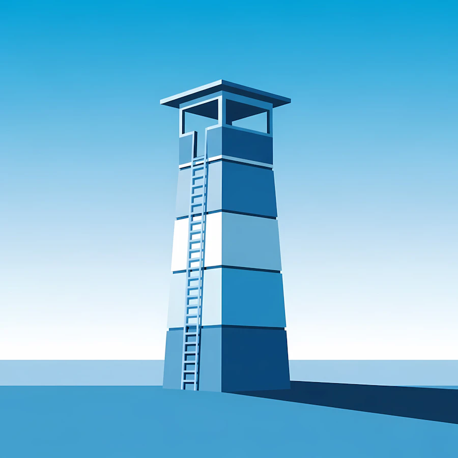 Minimalist Watchtower Art