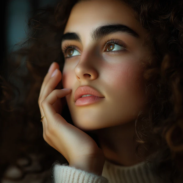 Contemplative Young Woman