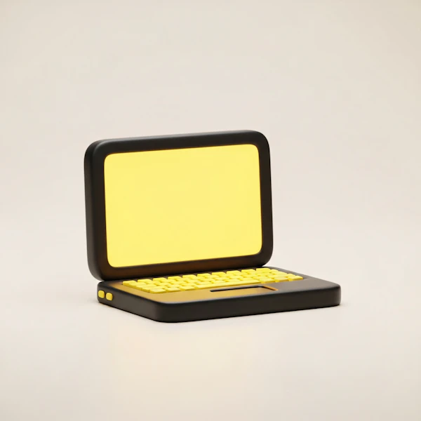 Minimalist Yellow Laptop