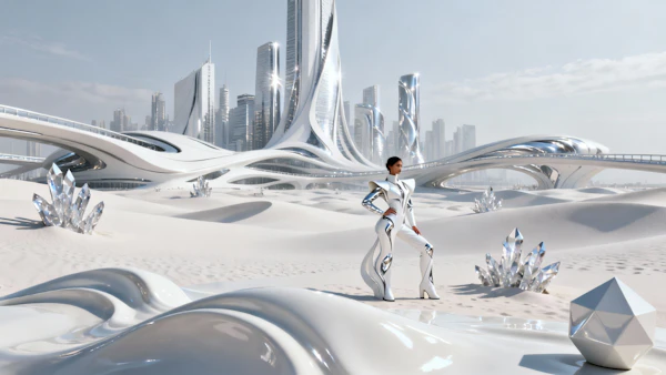 Futuristic Desert Scene
