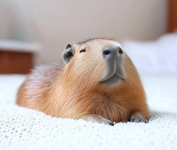 Serene Capybara Close-Up