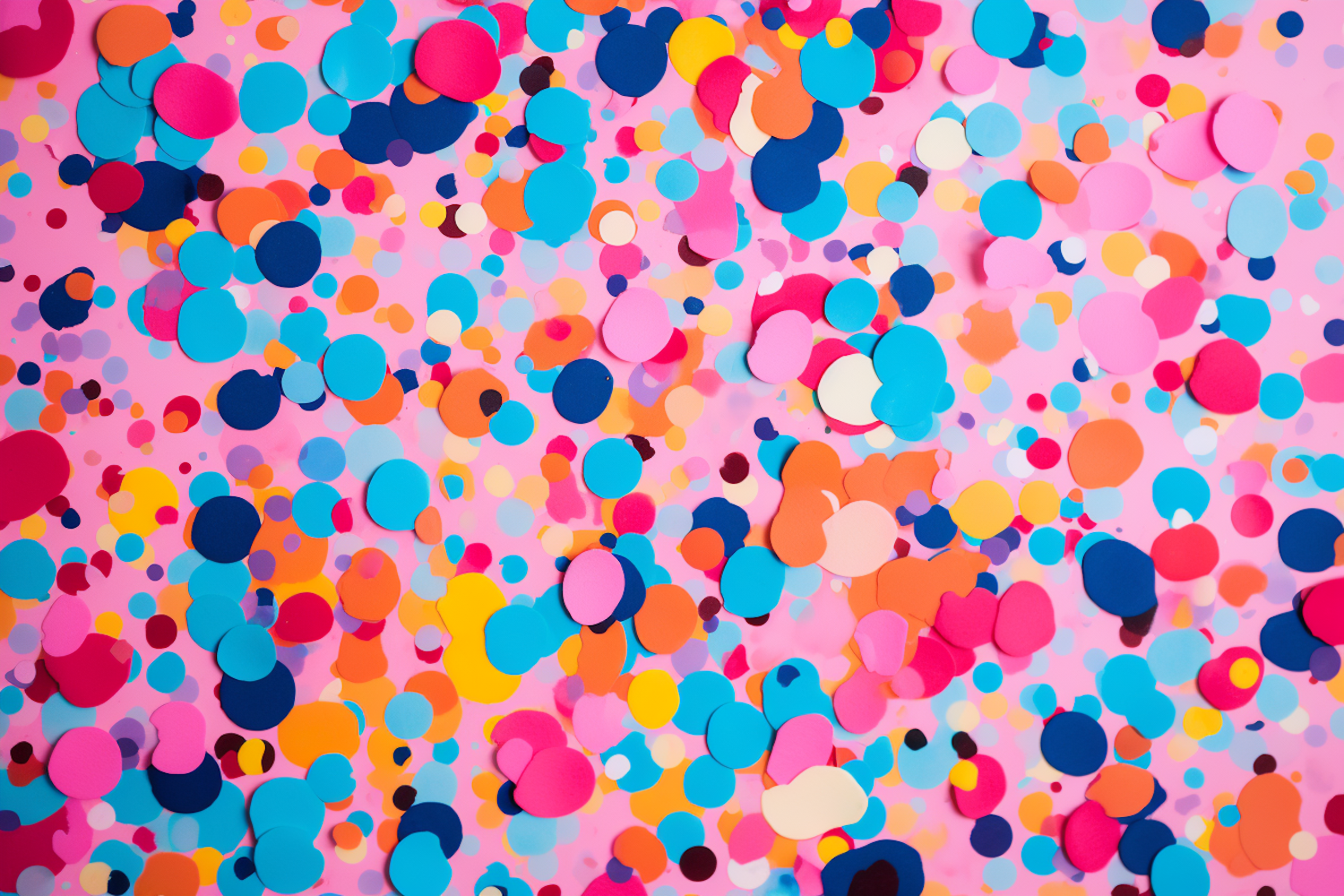 Festive Confetti Splash on Pink