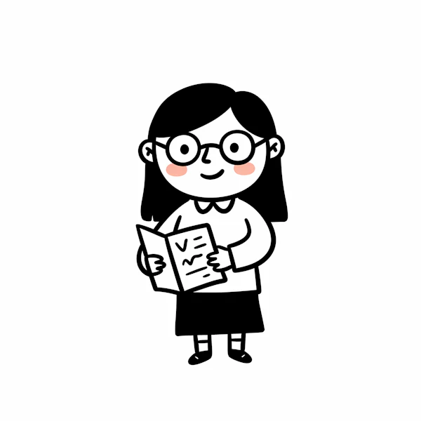 Cheerful Cartoon Character