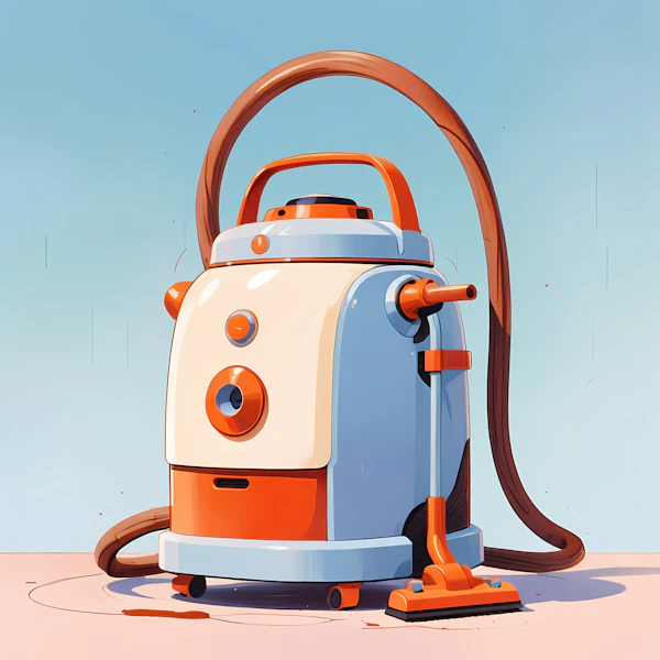 Retro Vacuum Illustration