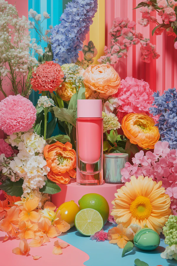 Colorful Perfume Display