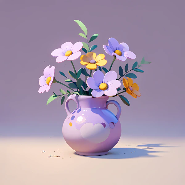 Stylized Flower Arrangement