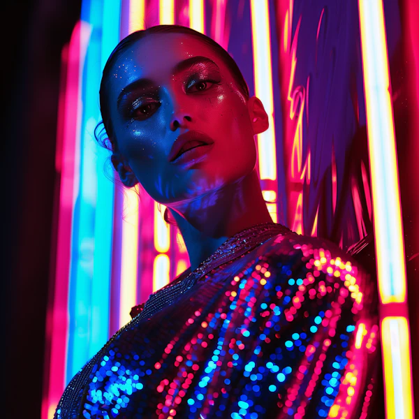 Vivid Neon Portrait
