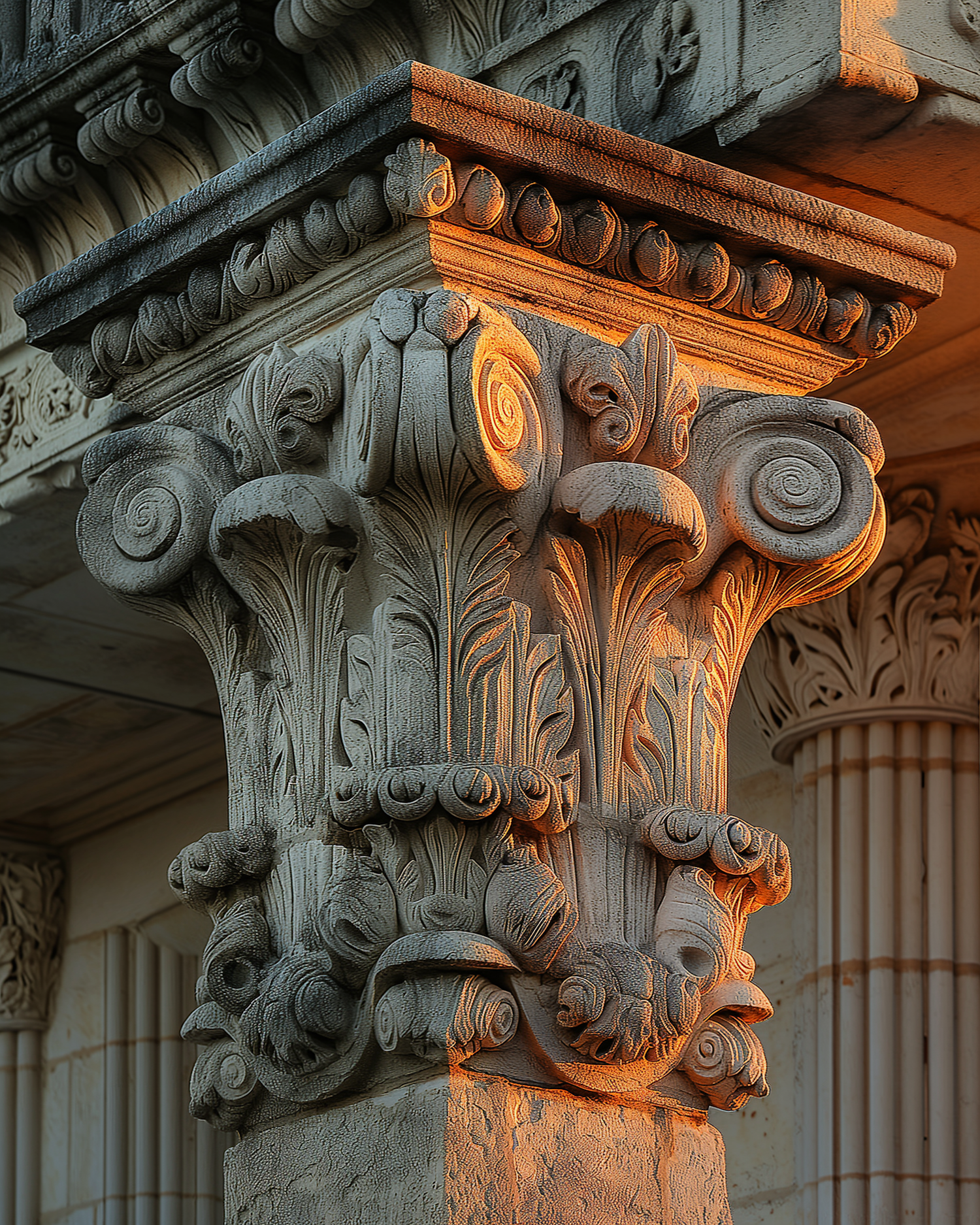 Corinthian Column Capital Detail