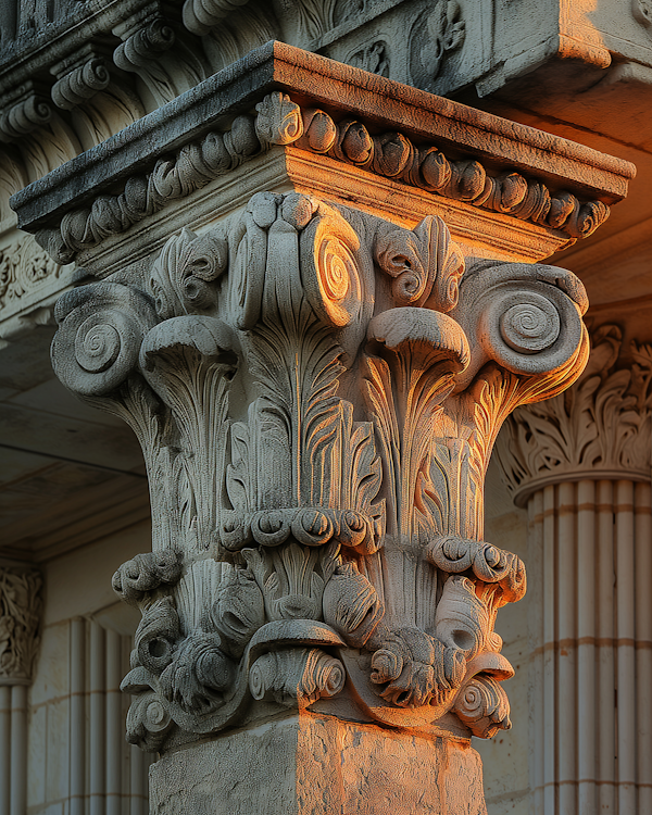 Corinthian Column Capital Detail