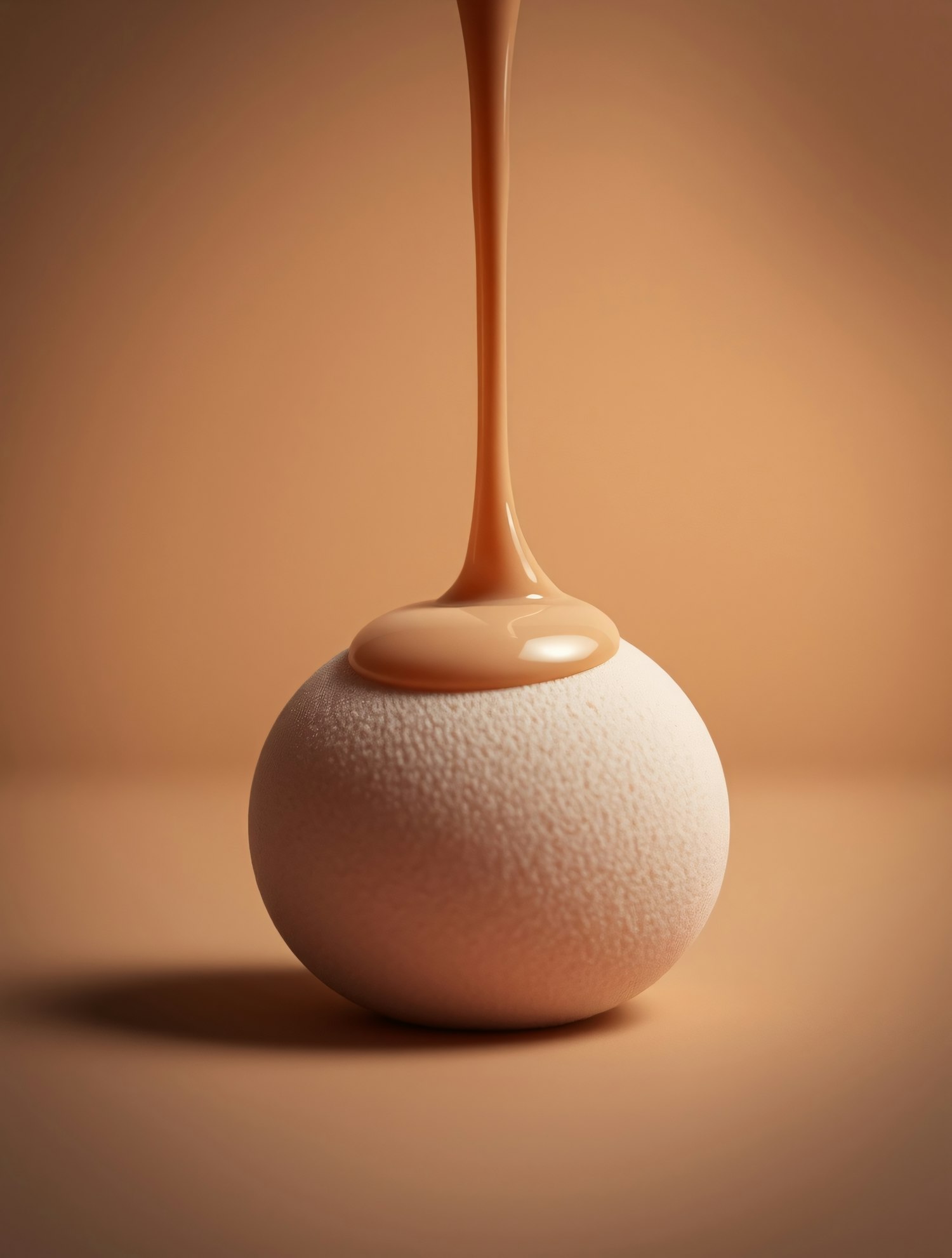 Spherical Object with Creamy Liquid