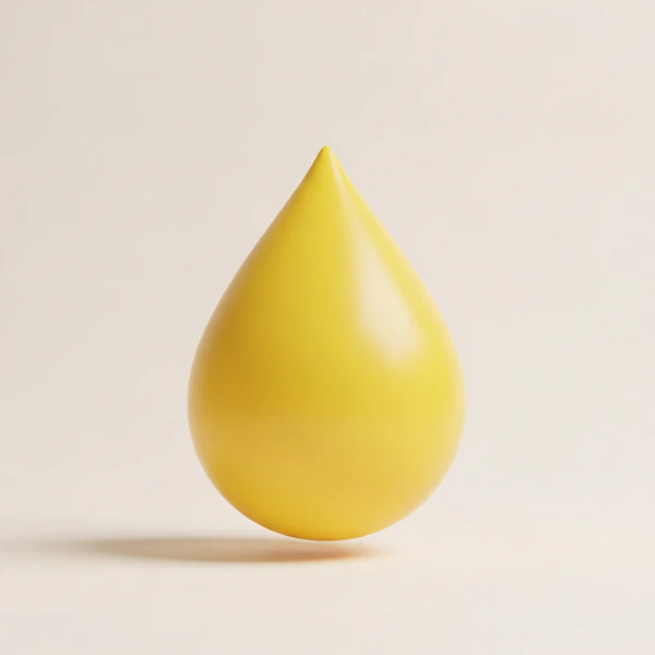Glossy Yellow Teardrop