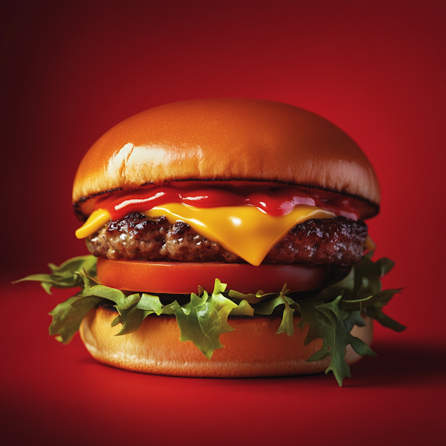 Mouthwatering Hamburger Close-Up