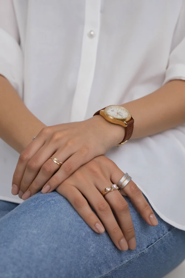 Close-up of Hands with Jewelry