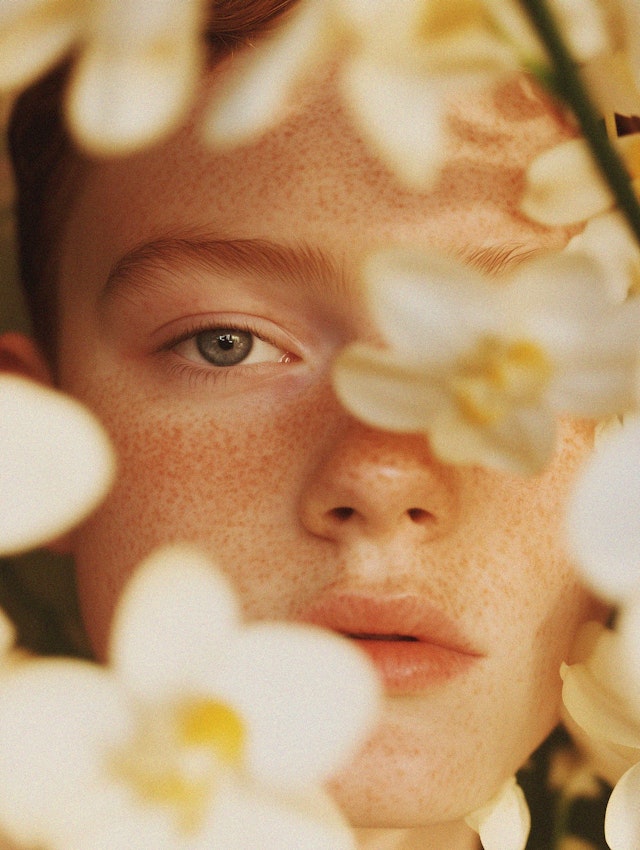 Serene Floral Portrait