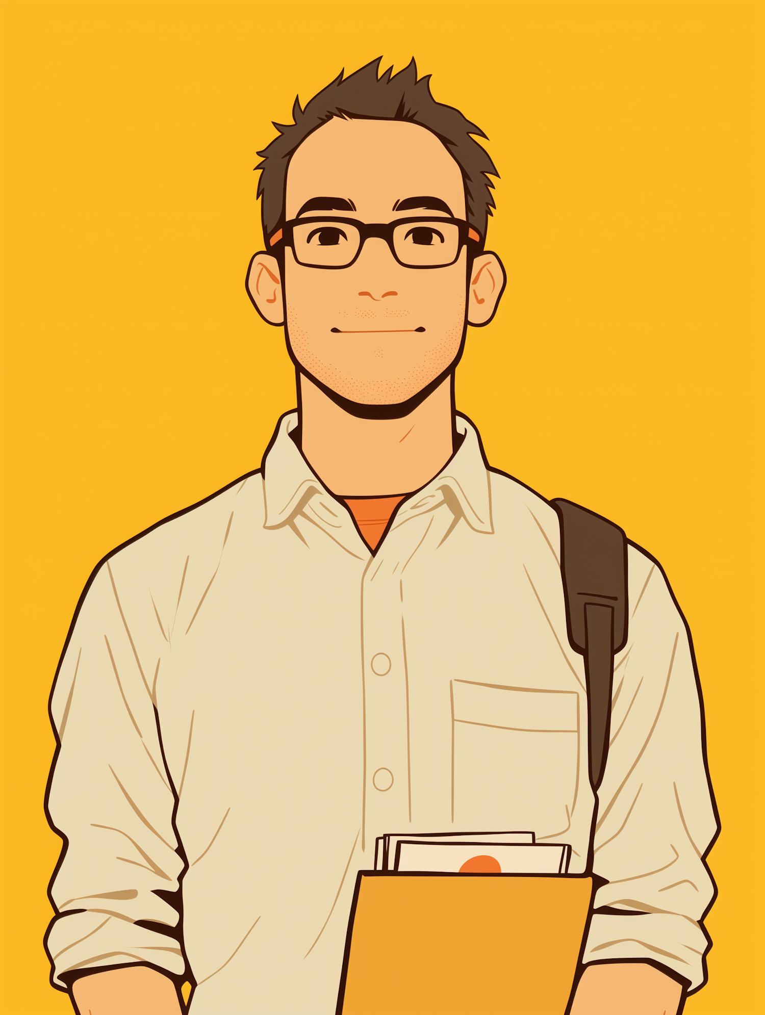 Stylized Illustration of a Professional Individual