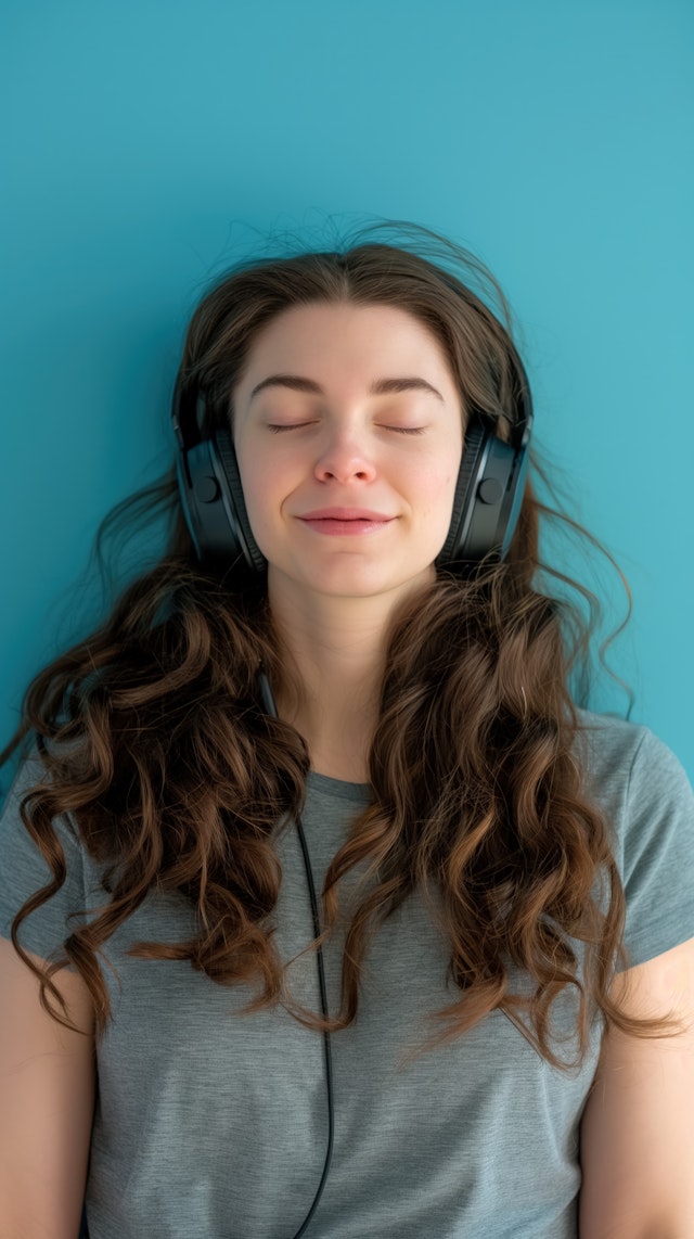 Woman Enjoying Music