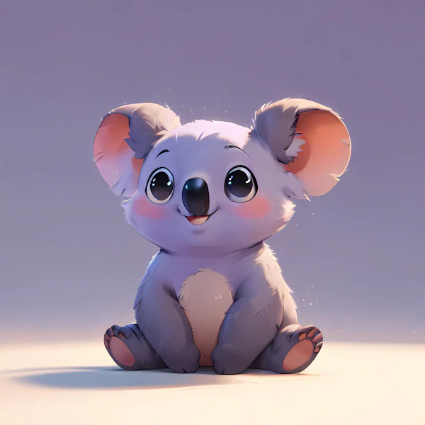 Cheerful Cartoon Koala