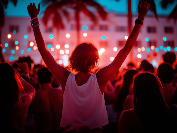 Lively Outdoor Concert Scene