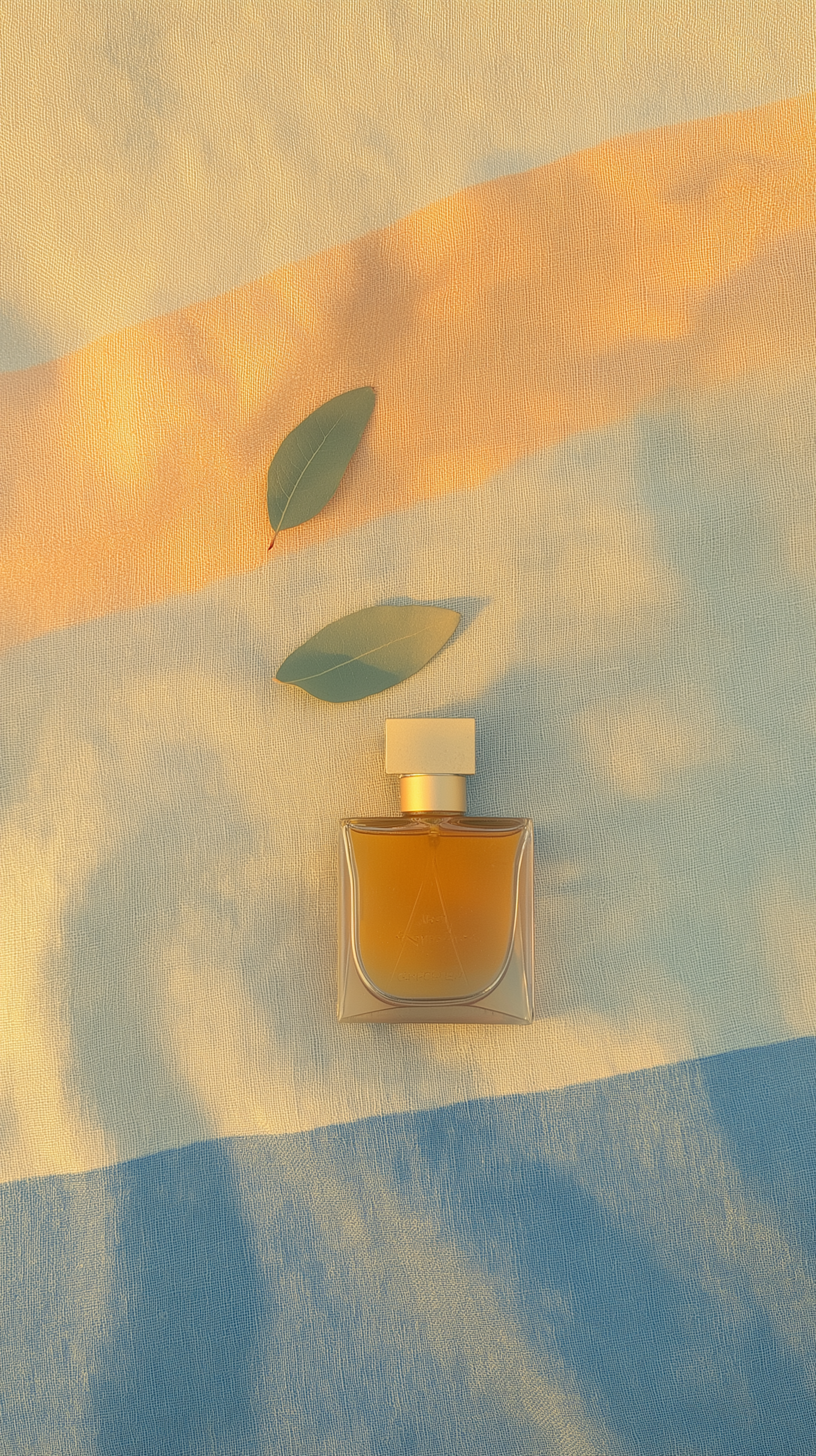 Elegant Perfume Bottle on Pastel Surface