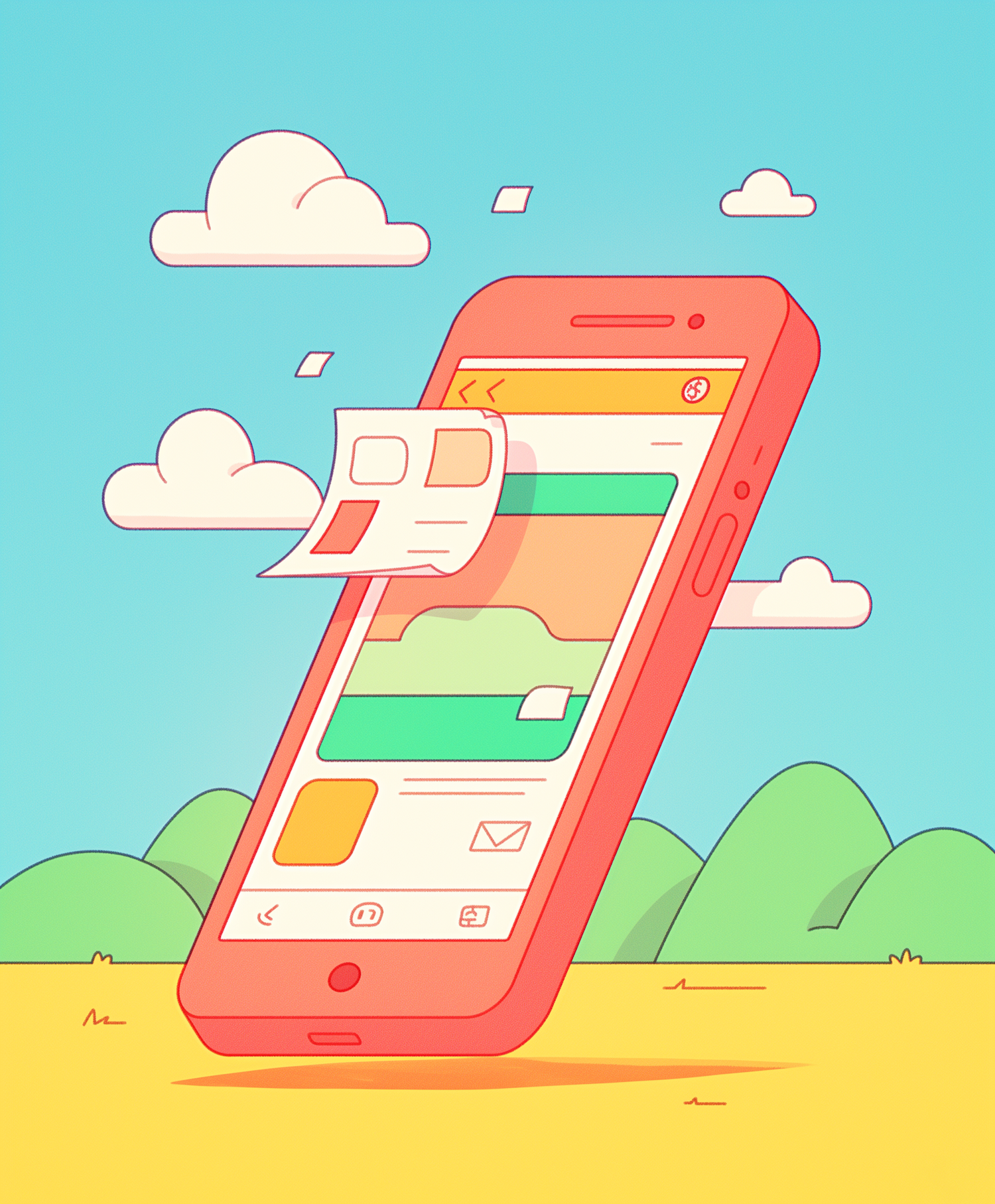 Whimsical Smartphone Landscape