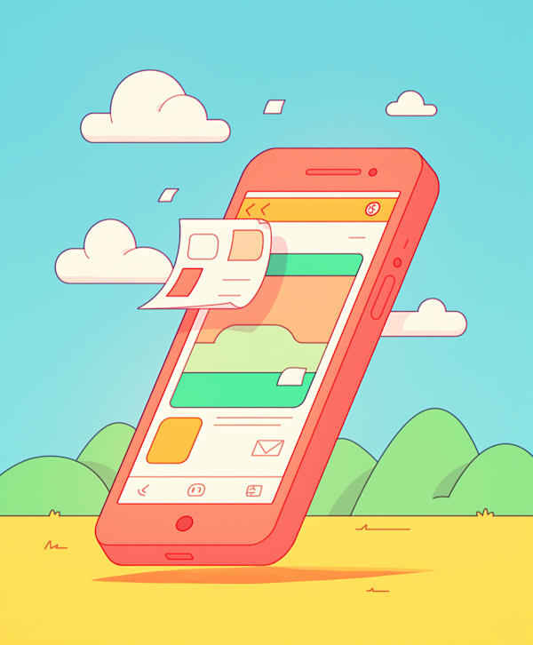 Whimsical Smartphone Landscape