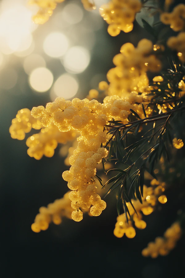 Golden Mimosa Blossoms