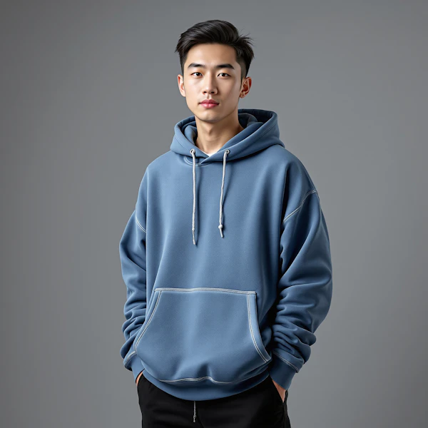 Young Man in Hoodie