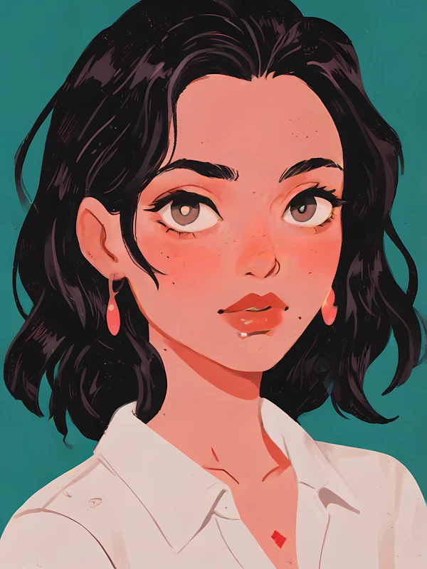 Stylized Portrait of a Young Woman