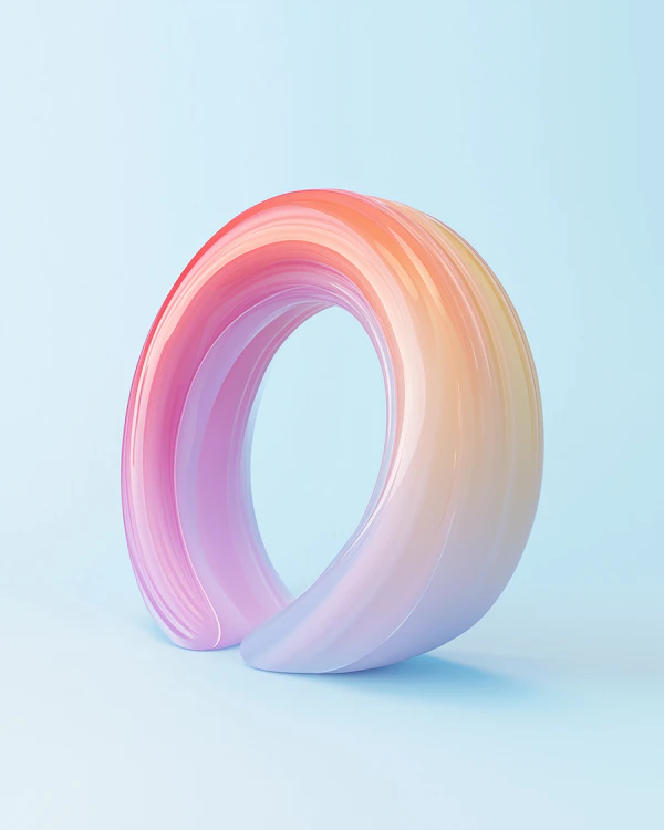 Abstract Pastel Ribbon