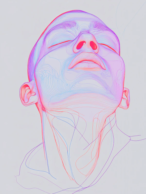 Serene Abstract Face