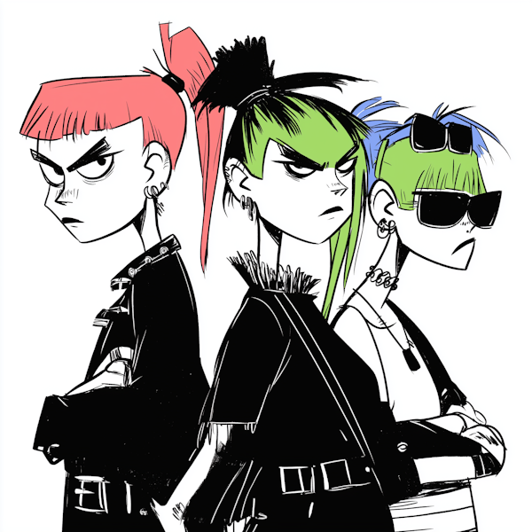 Punk-Inspired Animated Characters