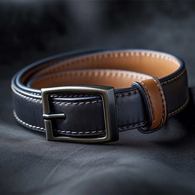 Elegant Leather Belt Close-Up