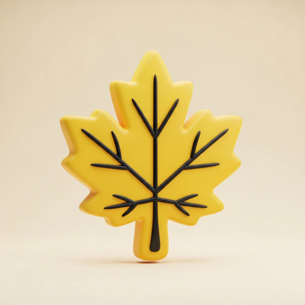 Yellow Maple Leaf Art