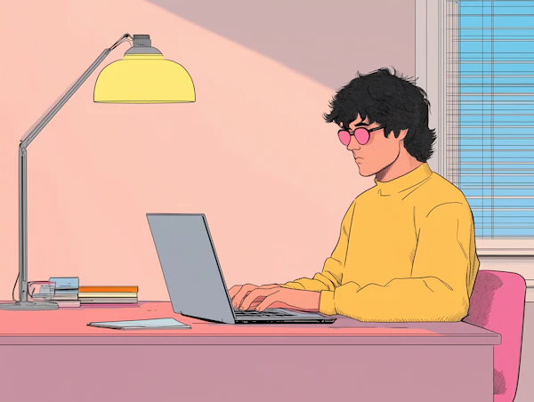 Person Working at Desk