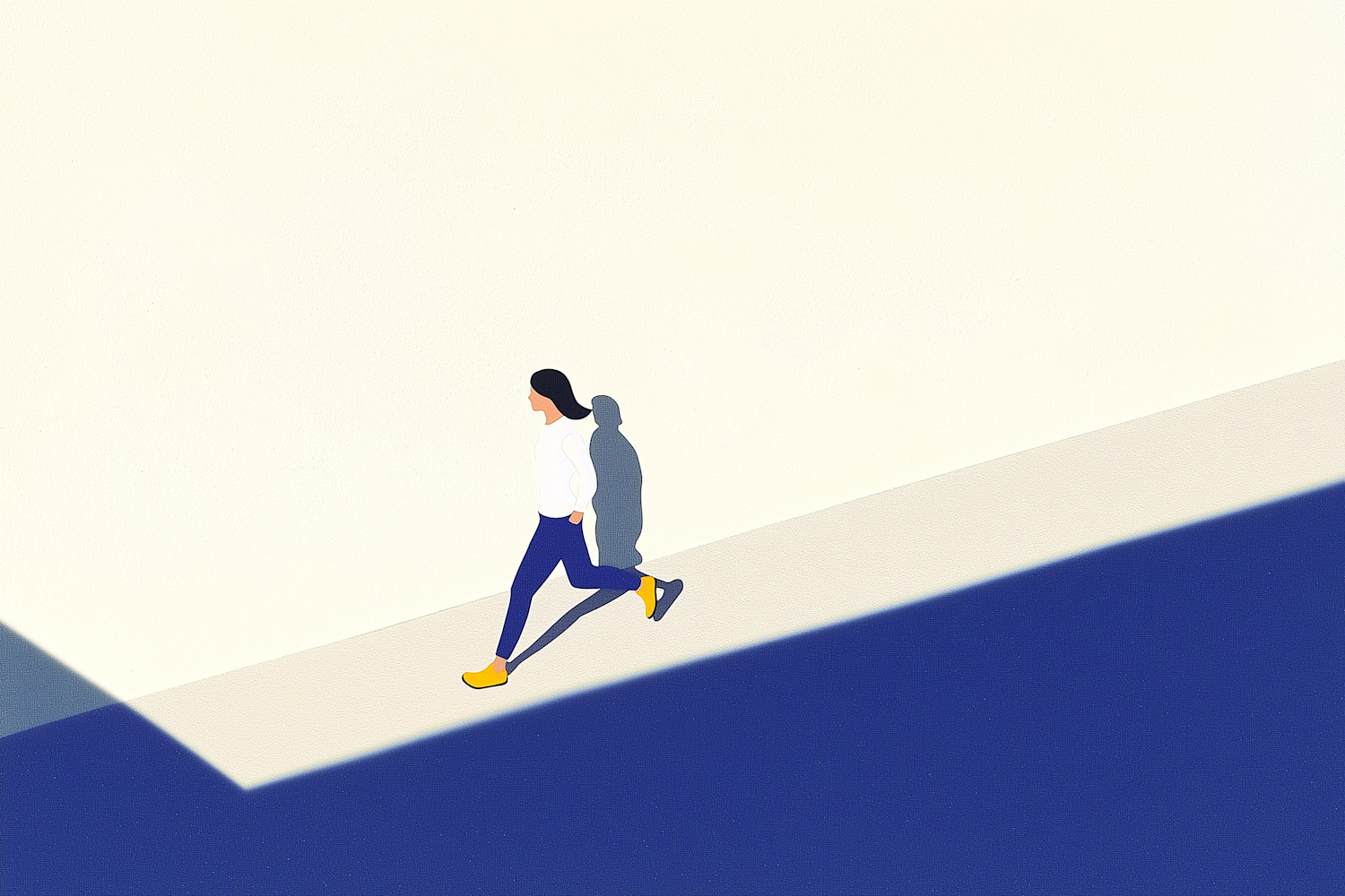 Minimalist Walking Illustration