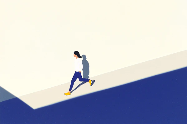 Minimalist Walking Illustration
