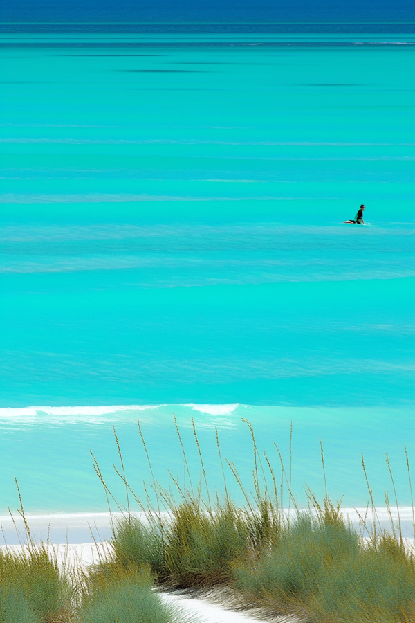 Solitude in Turquoise Tides